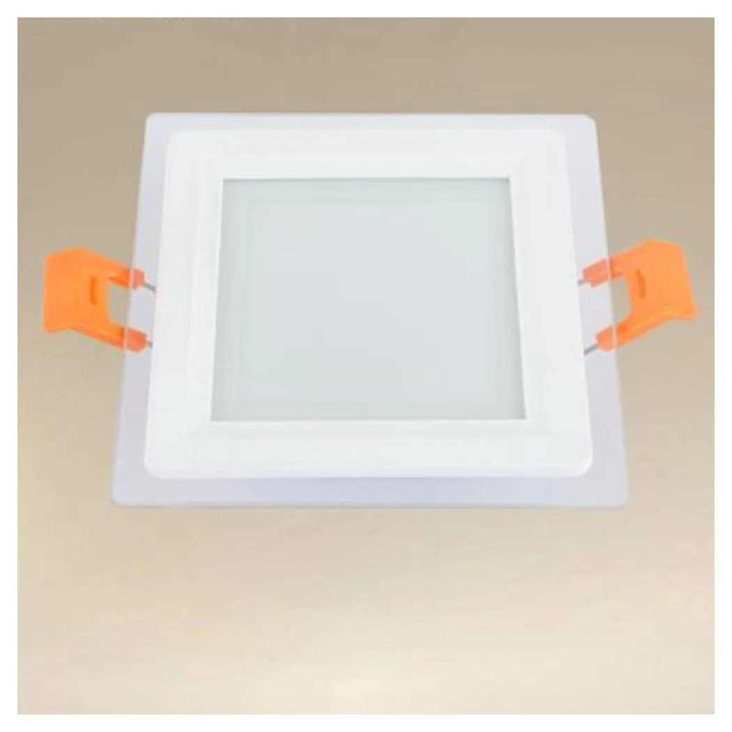 LED PANNEL INCASSO LUCE 3000K-6500K 6W QUADRATO AM-CS-6 CON BORD TRANSPARENT 00663