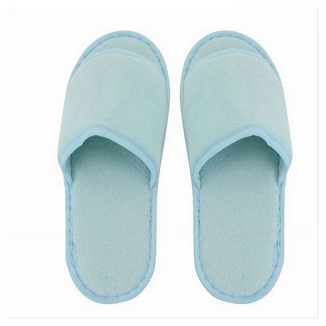 Zapatillas de par de baño Tela azul del baño 35-40 Habitación de hotel 79676