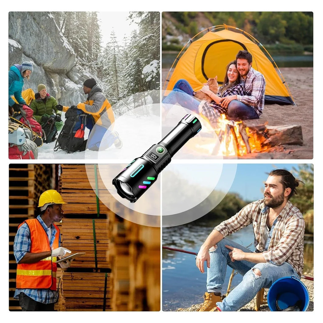 Linterna recargable eléctrica LED de alto brillo 5 Modo impermeable