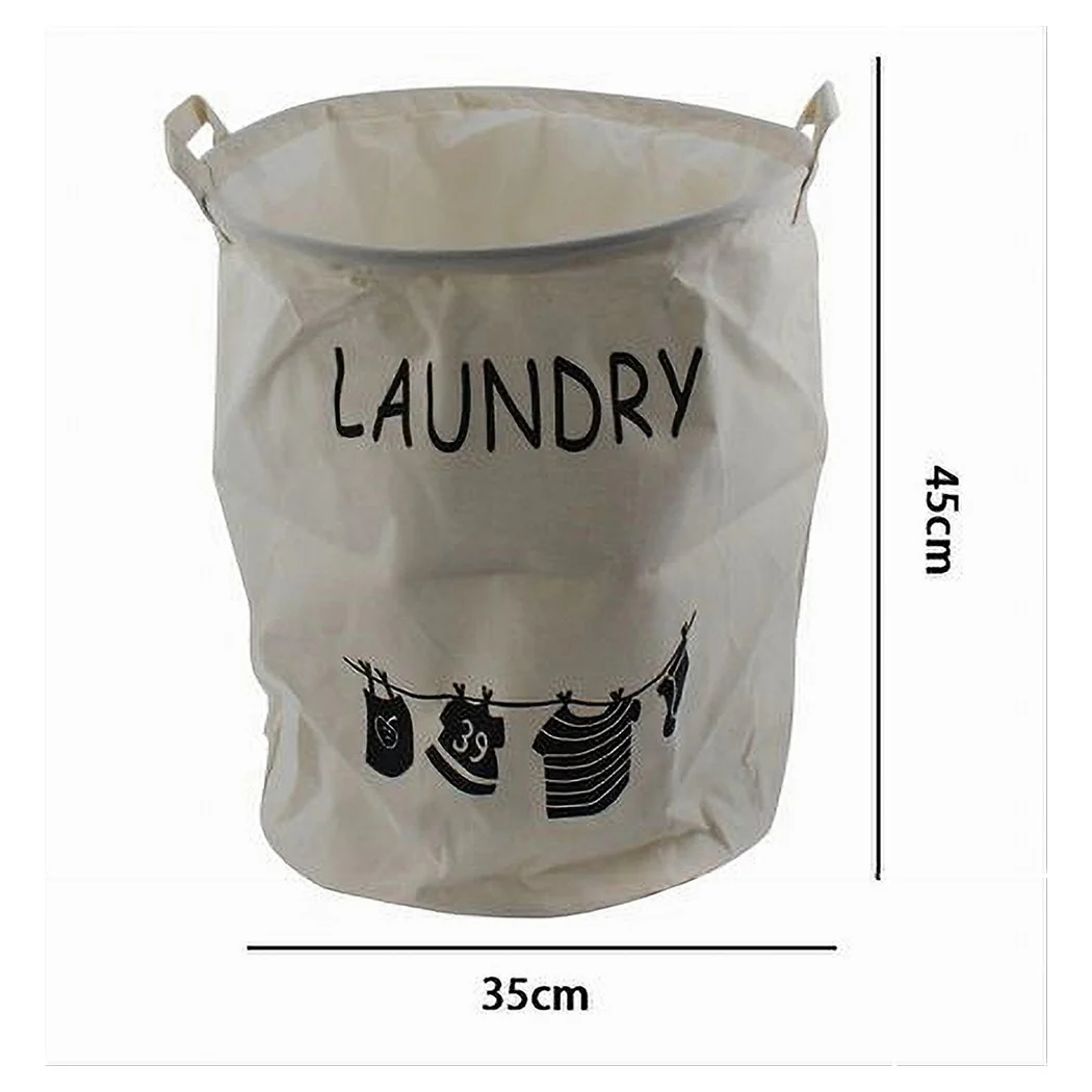 Ropa interior de la puerta de la cesta con manijas Bolsa de telas sucias Baño de la casa 35 x 45cm 10470