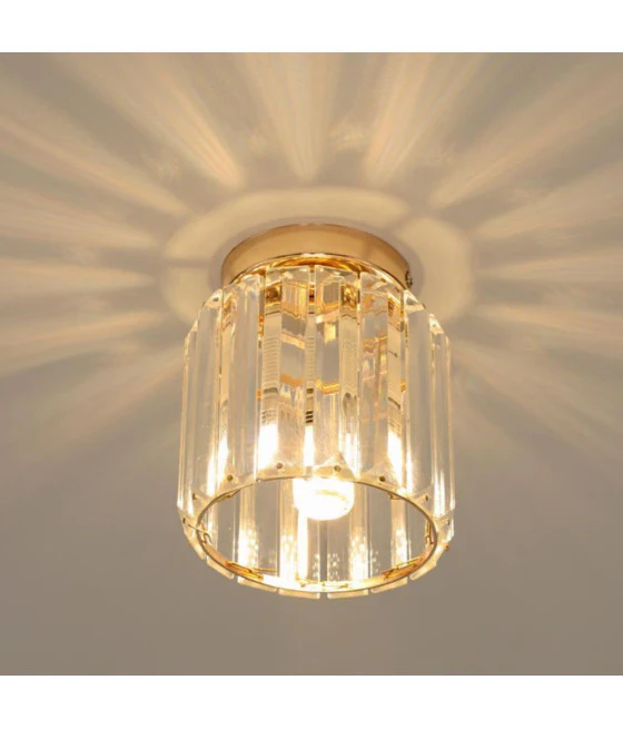 Luz de techo de techo de metal de oro blanco con lámpara de lámpara ligera E27 32651