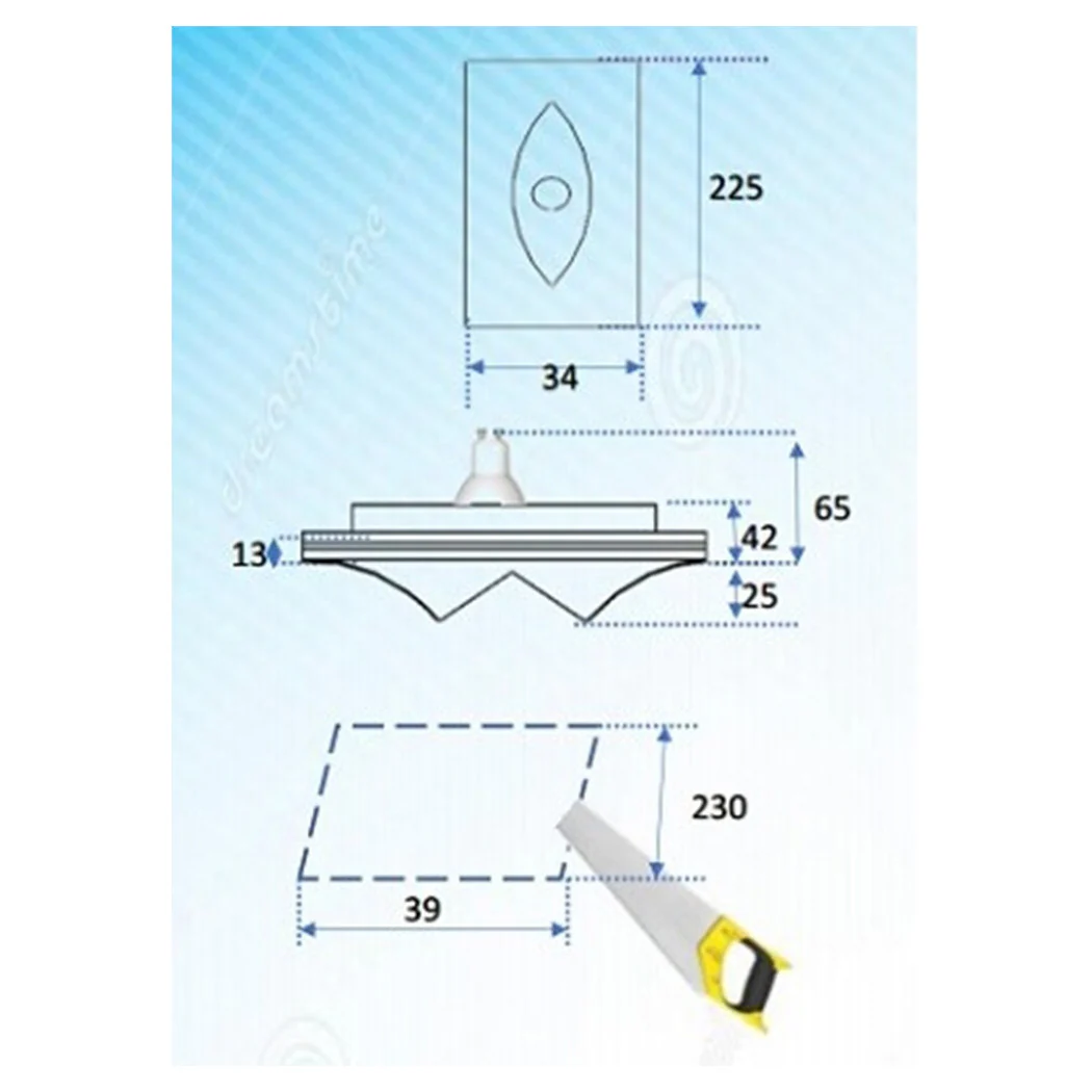 Foco empotrado GU10 en tiza Osiride Discpair con la discusión de Osiride 150
