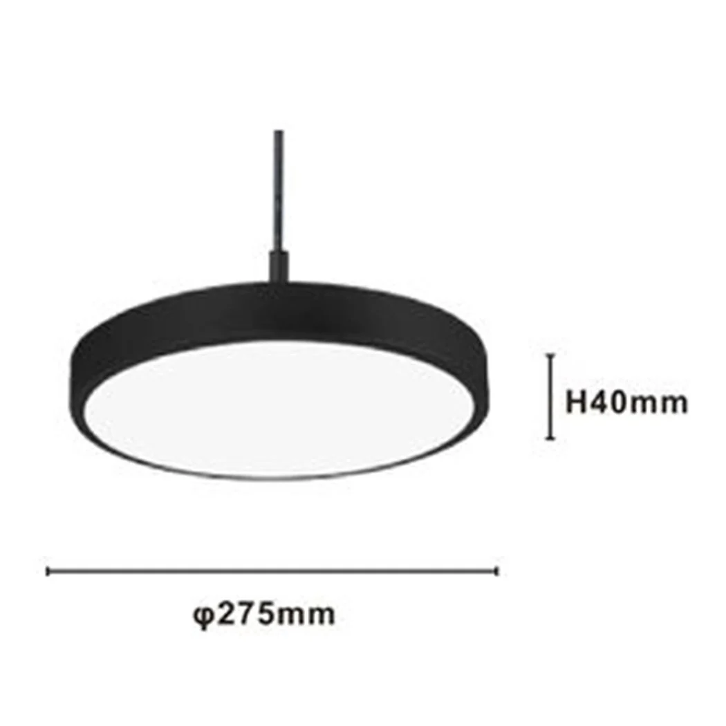 LED RESUMEN 40W NERO CERCHIO MINIMAL LUCE 6500K 32903