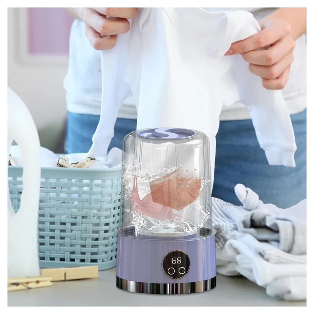 Lavadora Limpieza portátil Ropa interior silenciosa inalámbrica para dormitorios de camping