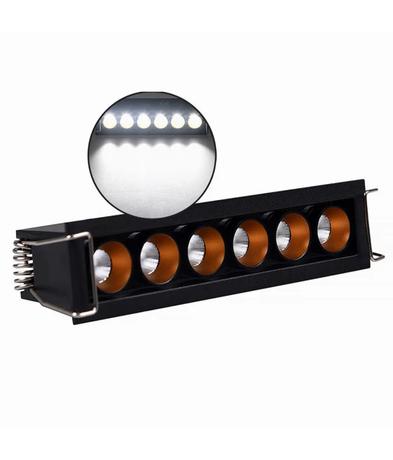 PLANDA LED DE INCASSO LUCE 3000K-6500K 6W TONDO AM-CR-6 CON TRANSPARENT BORD 00625