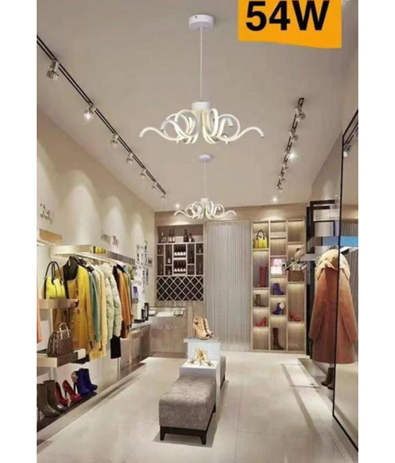 Colgante LED araña 30W cuadrada con diseño remoto de diseño negro moderno 71187