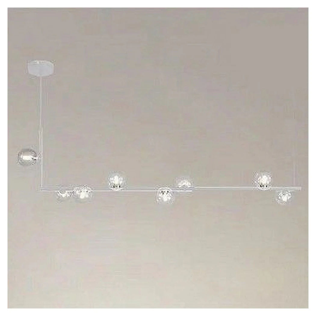 Araña 8 g9 Esferas en el diseño moderno de techo de metal blanco 71614