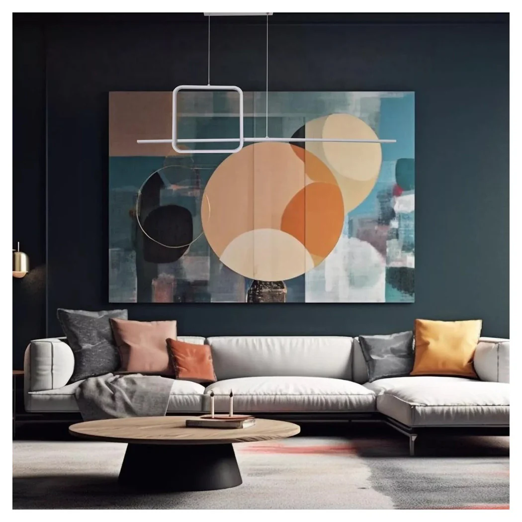 Suspensión LED araña 48W diseño cuadrado línea blanca IP20 Light 4000k 33559