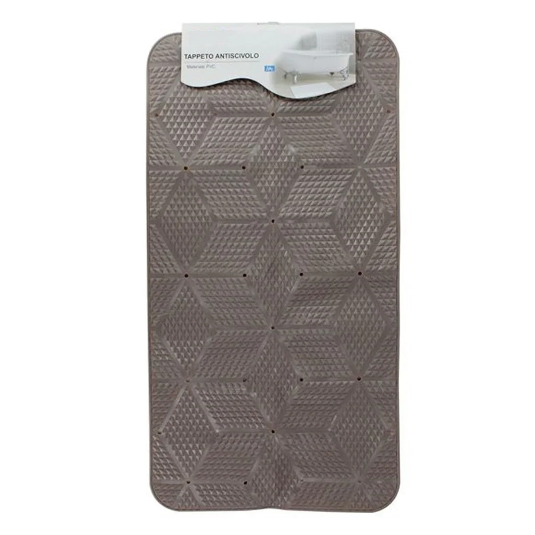 Alfombra antideslizante PVC para bañera Ducha de baño 70x37cm Efecto geométrico 59620