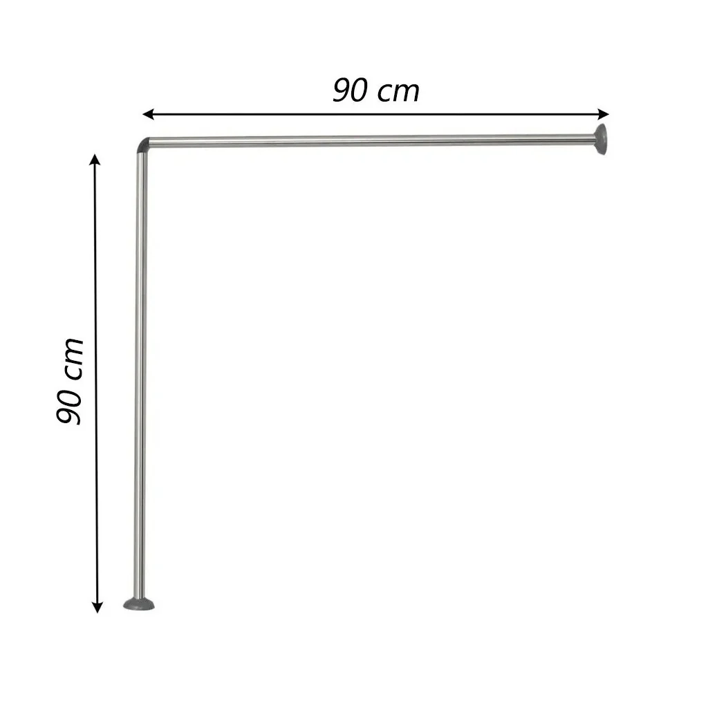 Esquina de la cortina de la ducha universal de la esquina con subastas 90x90 cm de plata 79520