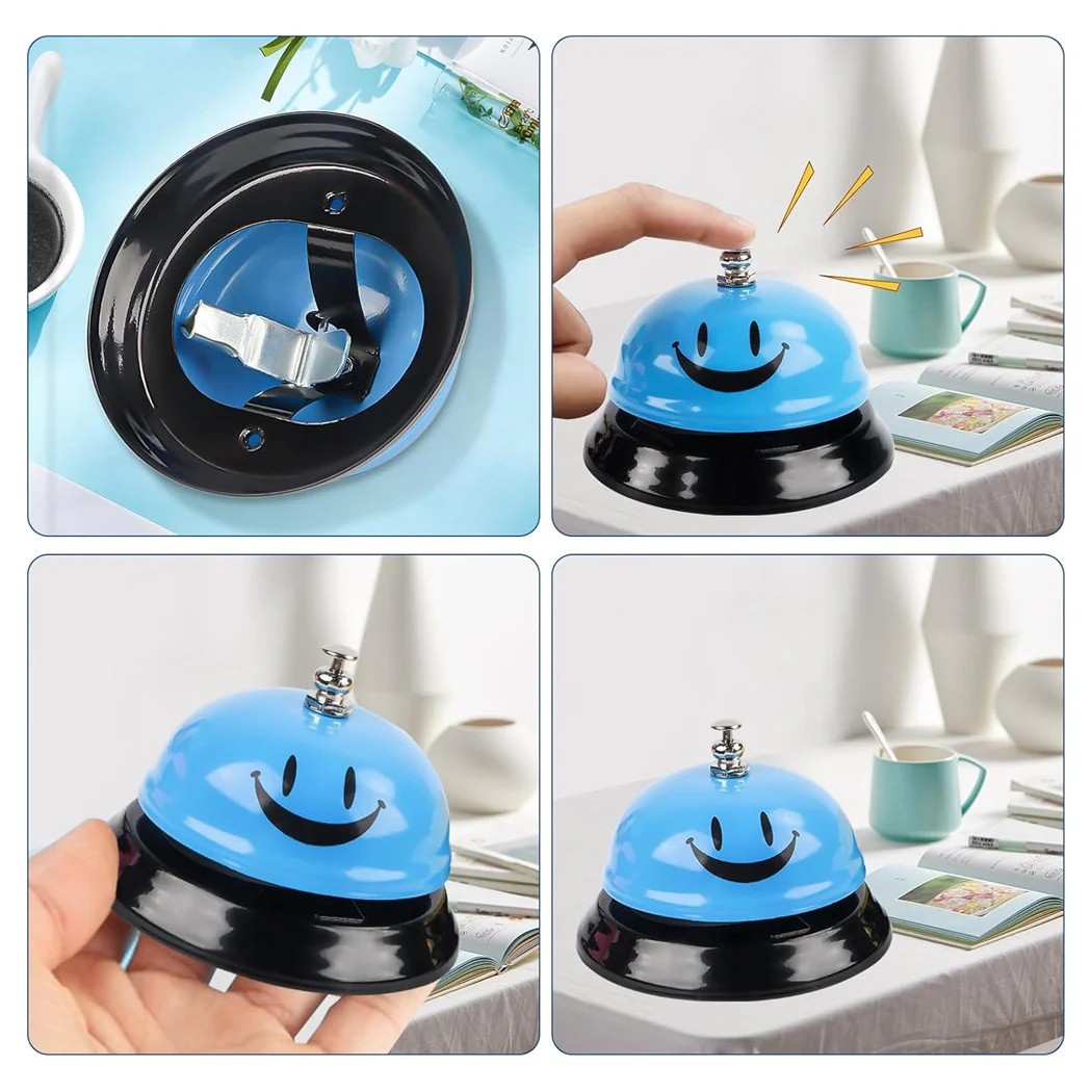 Campana de mesa en acero inoxidable llamada con sonrisa para hoteles Restaurantes