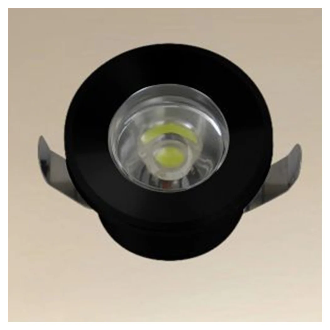 Spotlight 1W LED Techo empotrado IP20 Negro Mini Spot Light Light Marcadores 00304