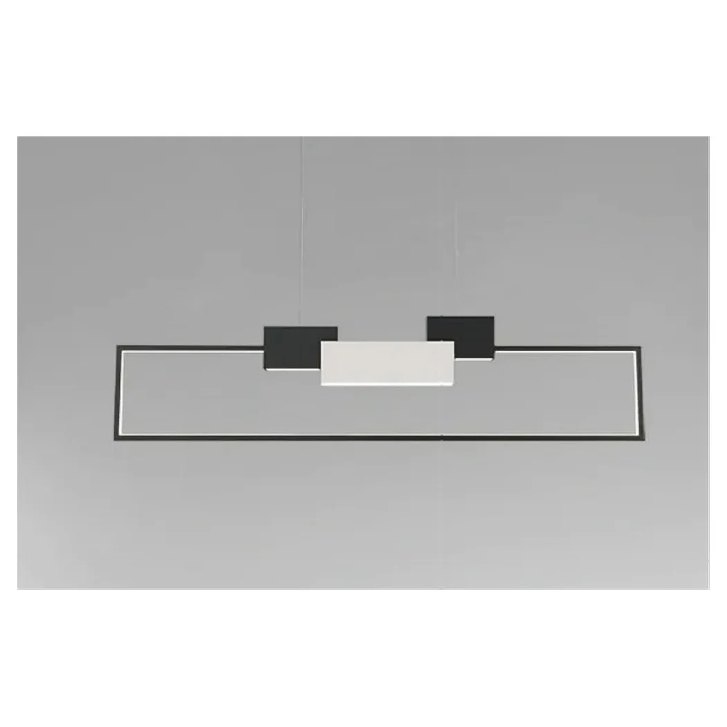 Lámpara de suspensión LED Rectangular 36W con control remoto Negro Moderno 71585