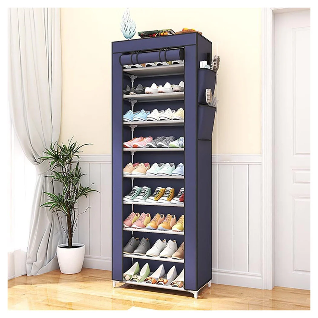 Tapa de zapatos de 10 plataformas de plataforma a prueba de polvo Organizador de la entrada de la entrada 58x30x158cm