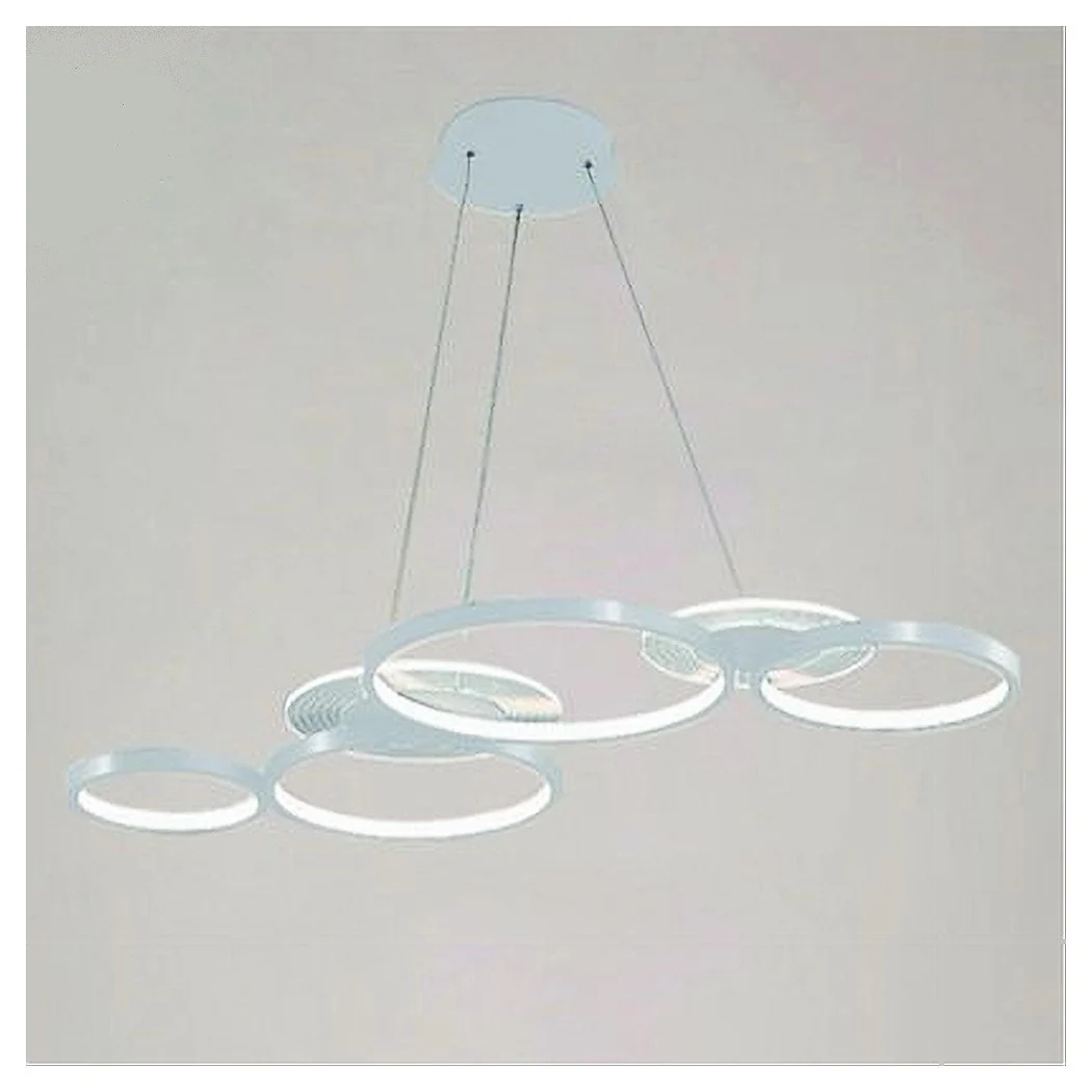 Láñada de suspensión LED blanca 62W 6 Luz Anillos de luz modernos 6500k 71408