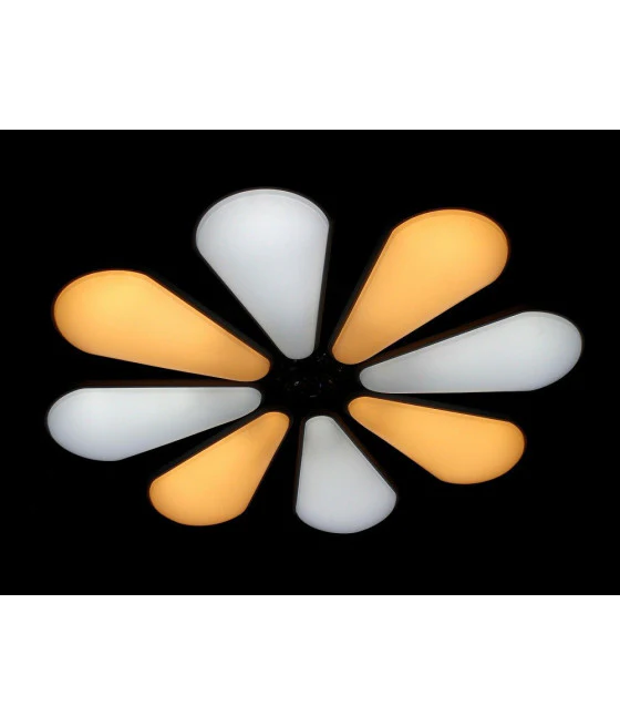 Lámpara colgante de techo de lámpara de arma 8 Armas E14 Negro Negro Negro 00514