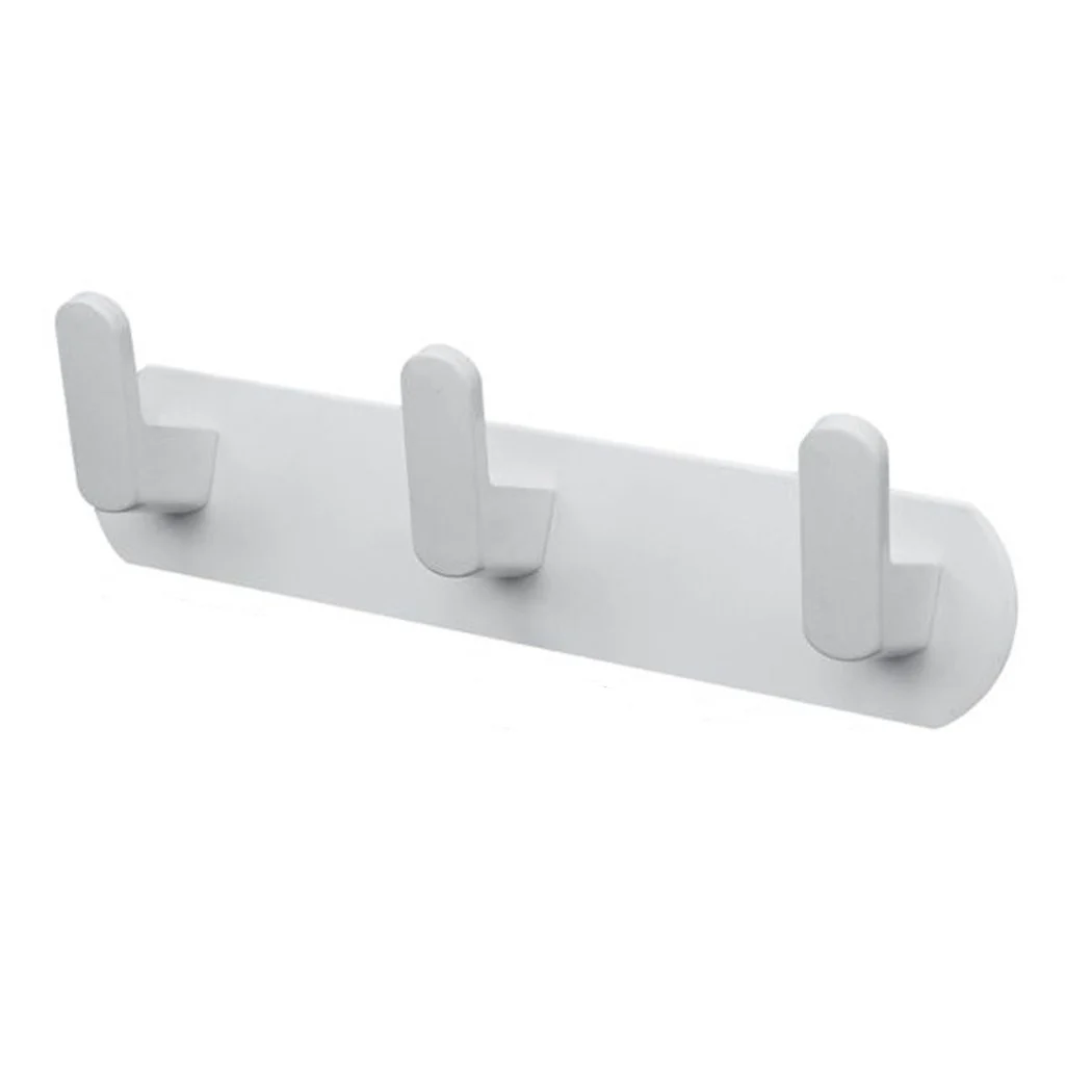Percha con 3 ganchos Perchas Toalla Baño Rack Hogar Cocina Blanca 59742