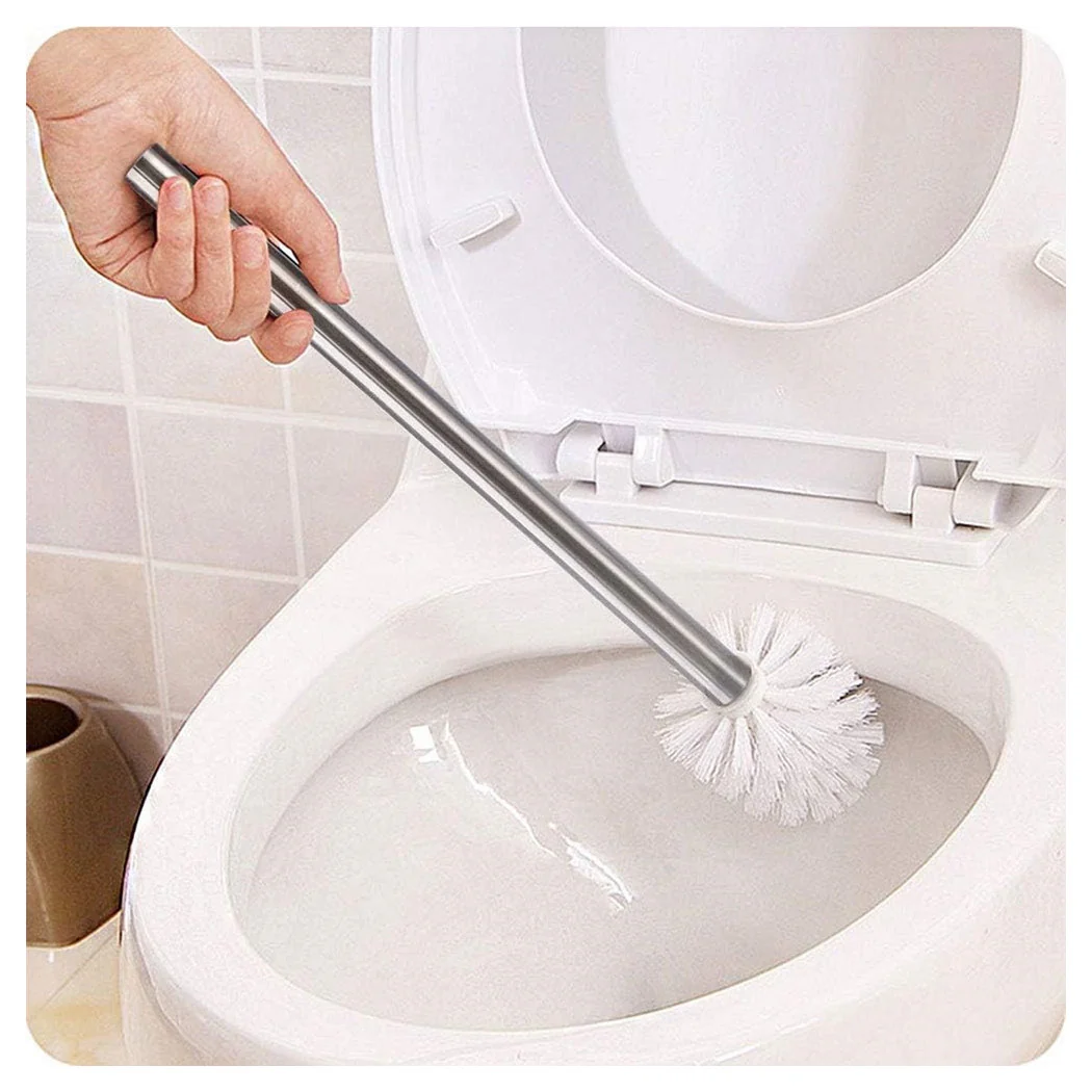 Cabeza redonda para baño WC Cepillo de repuesto Limpieza de limpieza de baño blanco 10cm 79825