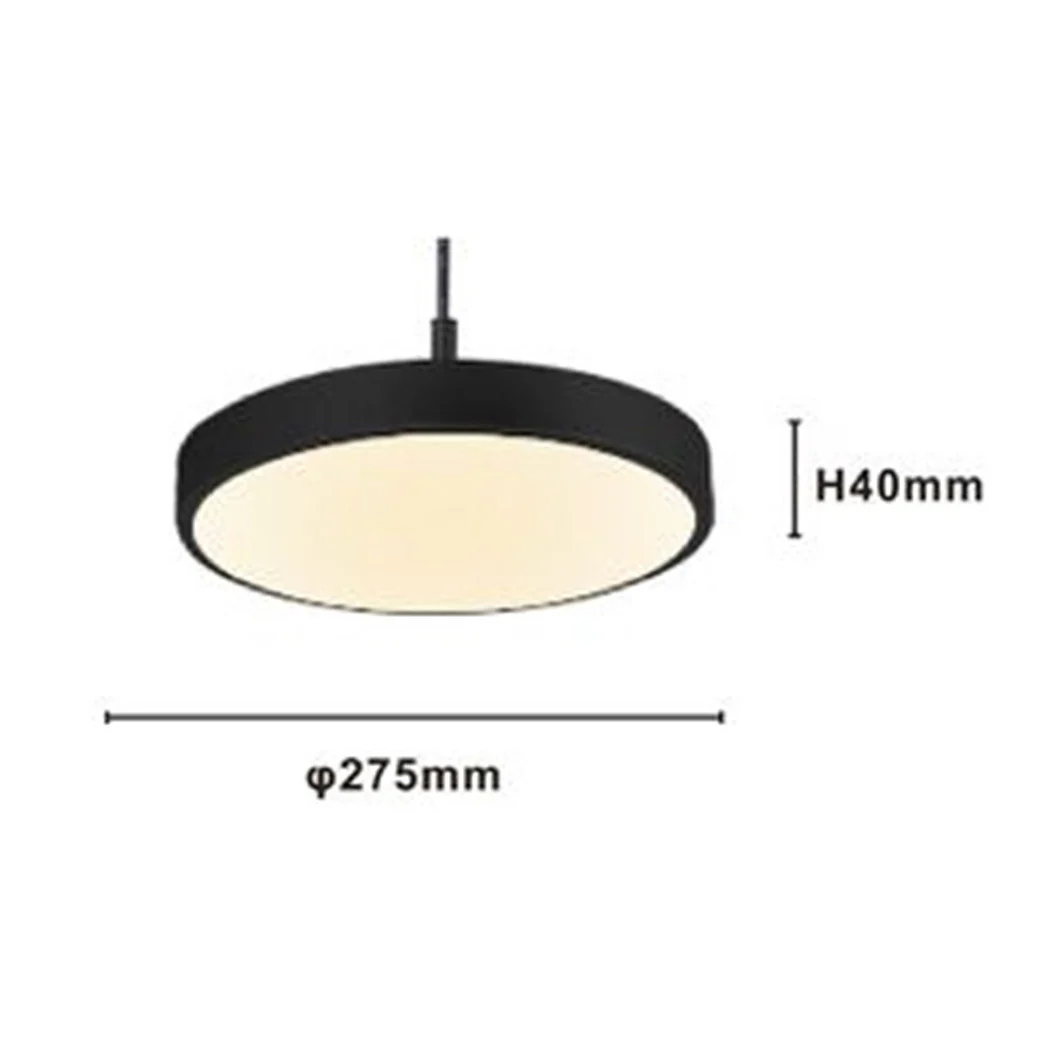 LED RESUMEN 40W NERO CERCHIO MINIMAL LUCE 4000K 32897