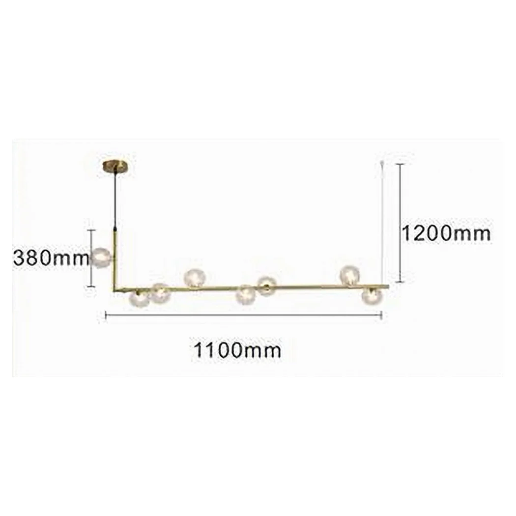 Lámpara de 8 g9 bolas en vidrio de vidrio de vidrio moderno diseño 71638