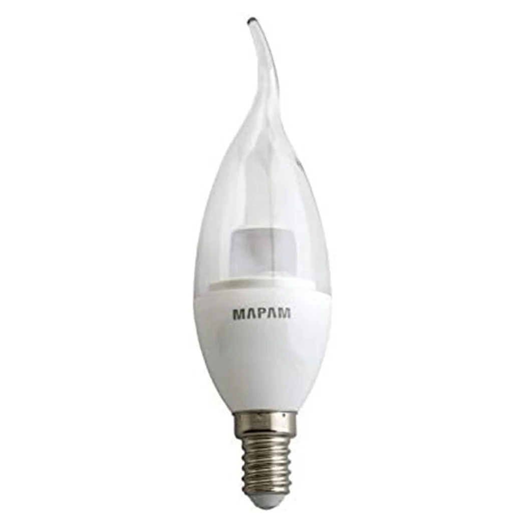 LAMPADINA LED E14 CANDELA TRASPARENTE 5WATT LUCE NATURA 4500K ALTA QUALIDAD 00425