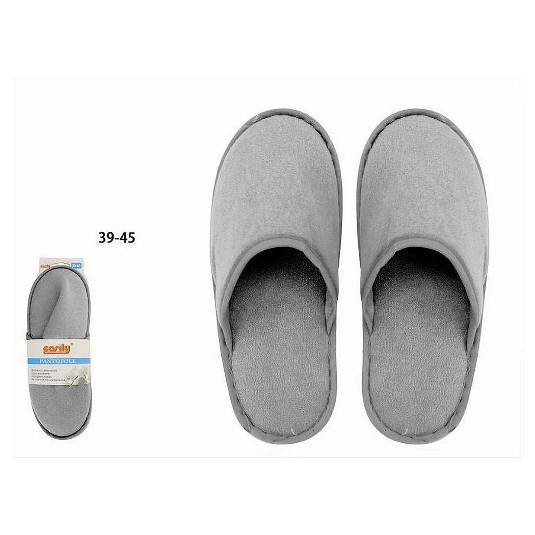 Zapatillas de par zapatillas baño cerrado gris talla 39-45 habitación 79695