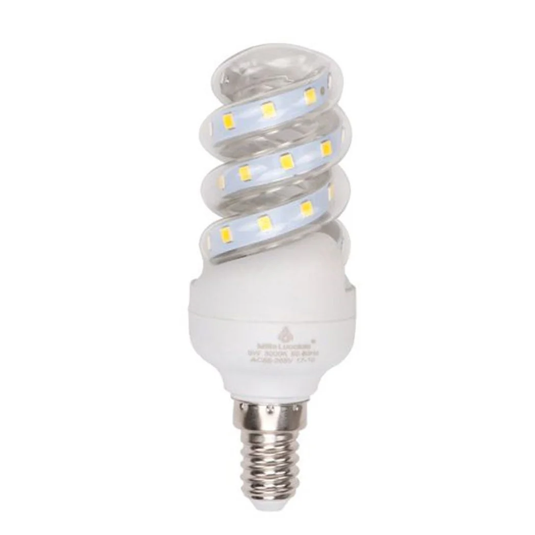 Bombilla LED 5 W E14 475LM Luz de espiral 3000K Natural 4000k Frío 6500k
