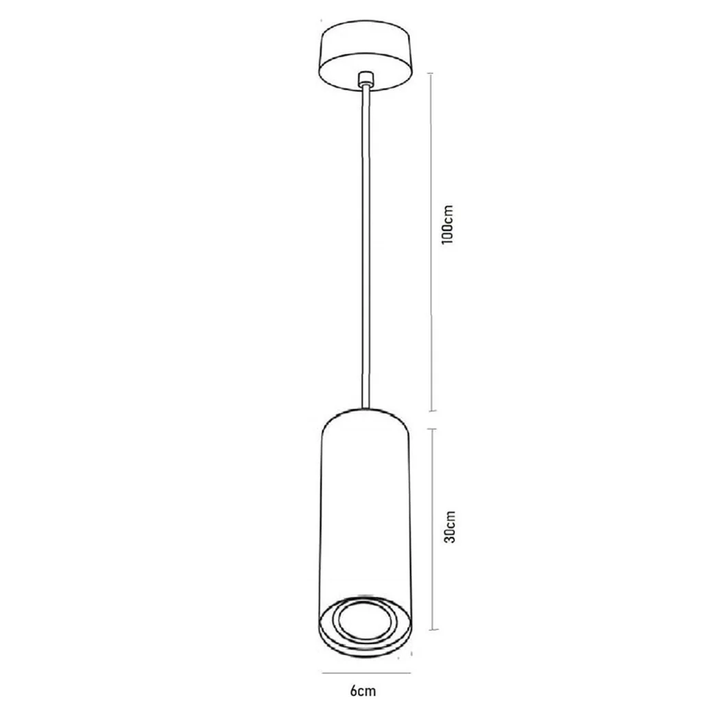 Conexión de cilindro colgante del colgante de proyector de araña GU10 Blanco 30 cm 99944