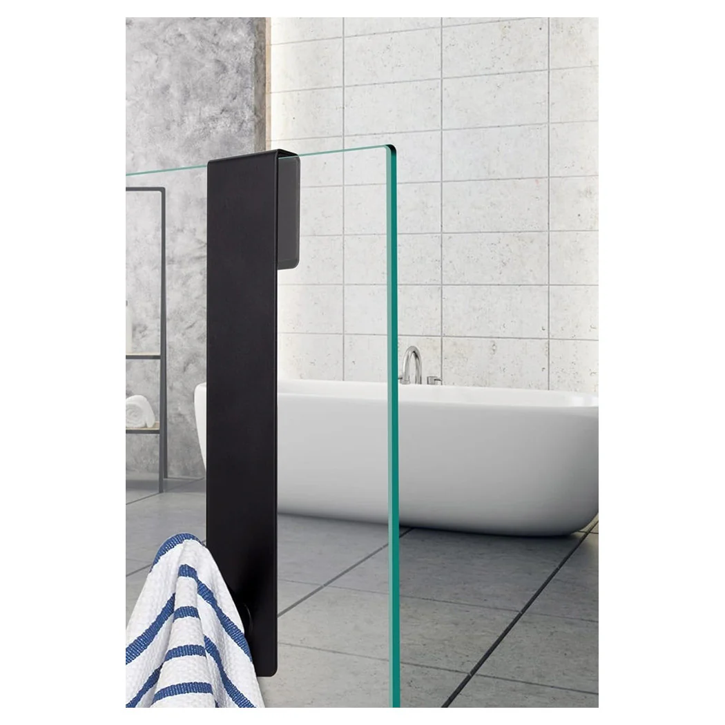 Hook for shower box hang towel bathrobe bathroom 4 x 18 cm black 87770