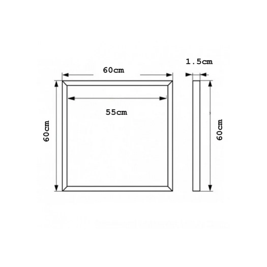 Marco de marco brillante del panel LED 60x60 cm 48W 5700lm lámpara de araña TOT