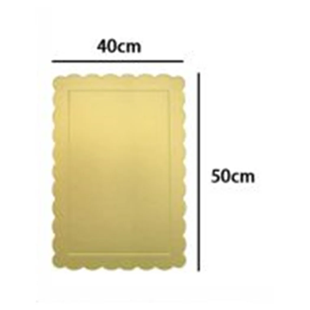Base para pastel rectangular Golden Virtortorta 40x50 cm con borde 31158