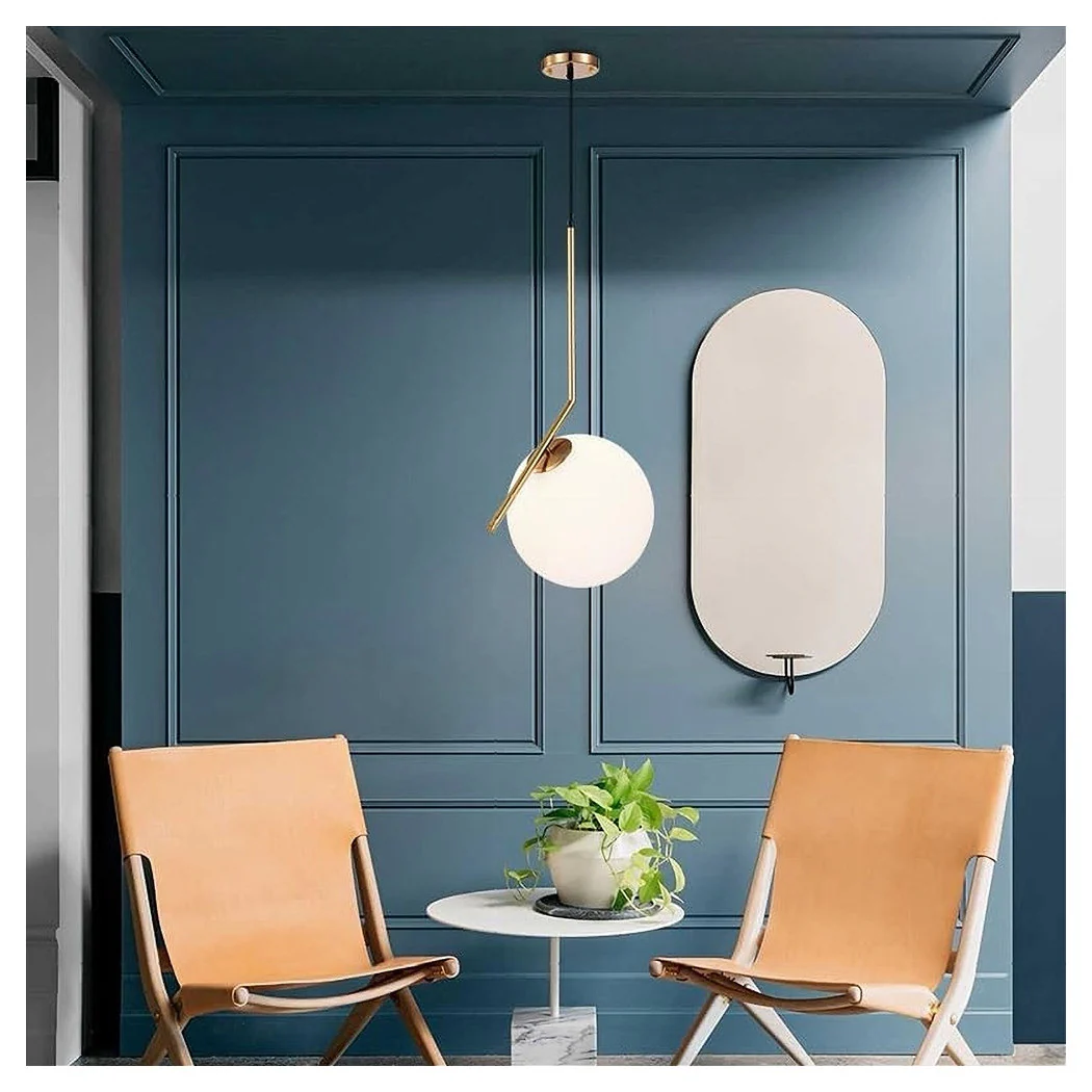 Chandelier de suspensión E27 Oro con Esfera de vidrio moderna Minimal 32828