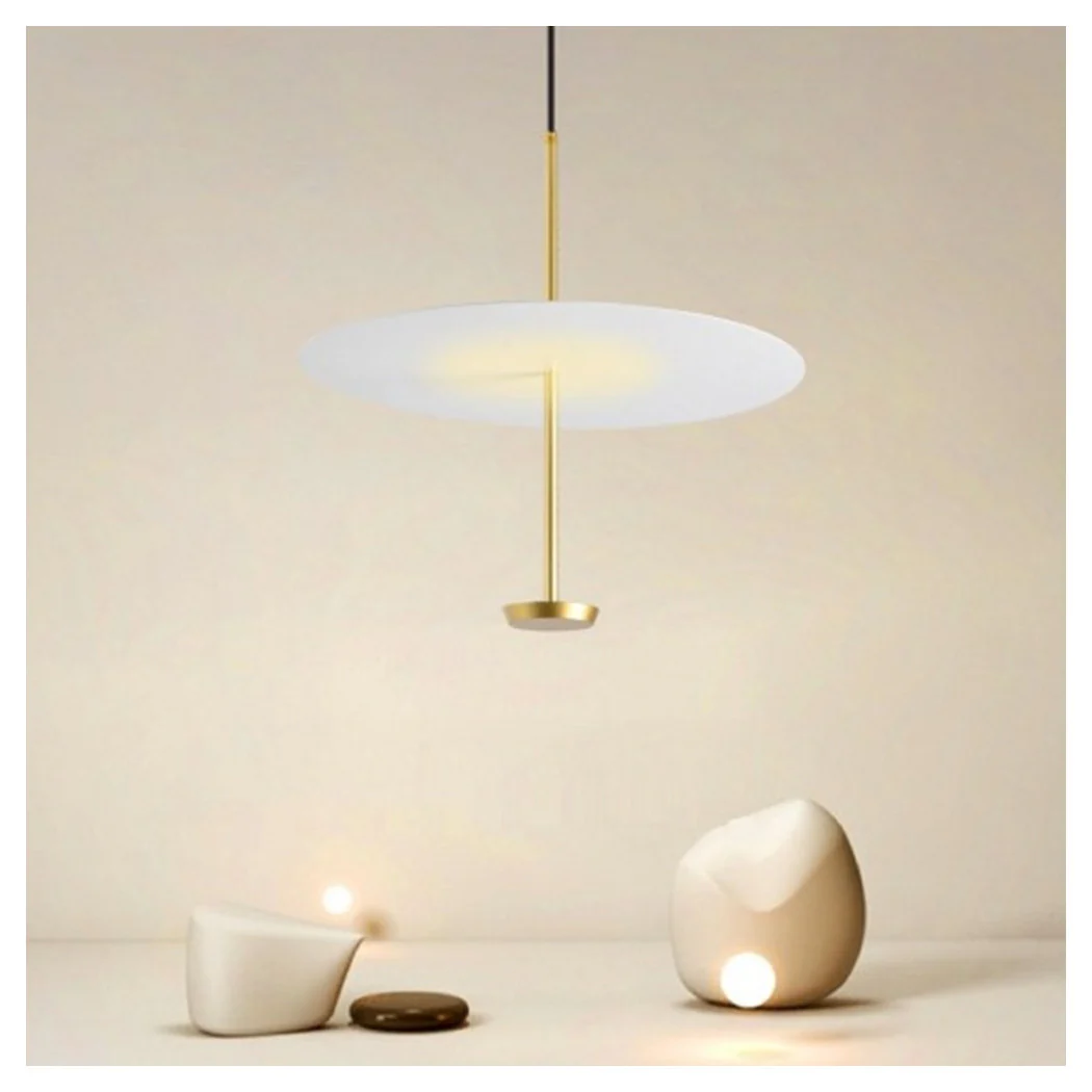 Colgante de luz Chandelier 4000K LED 18W disco lampana de oro blanco ronda 33191