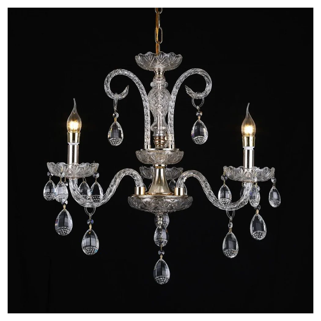 3-arm chandelier classic suspended baroque empire lamp crystals 92471