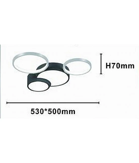 Luz de techo de techo 65W Ø50 cm Diseño de capa LED con cristales de luz fría 71518