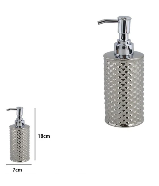 Dispensador de jabón líquido Accesorio de baño de plata con muebles de efecto de cabeza 87817