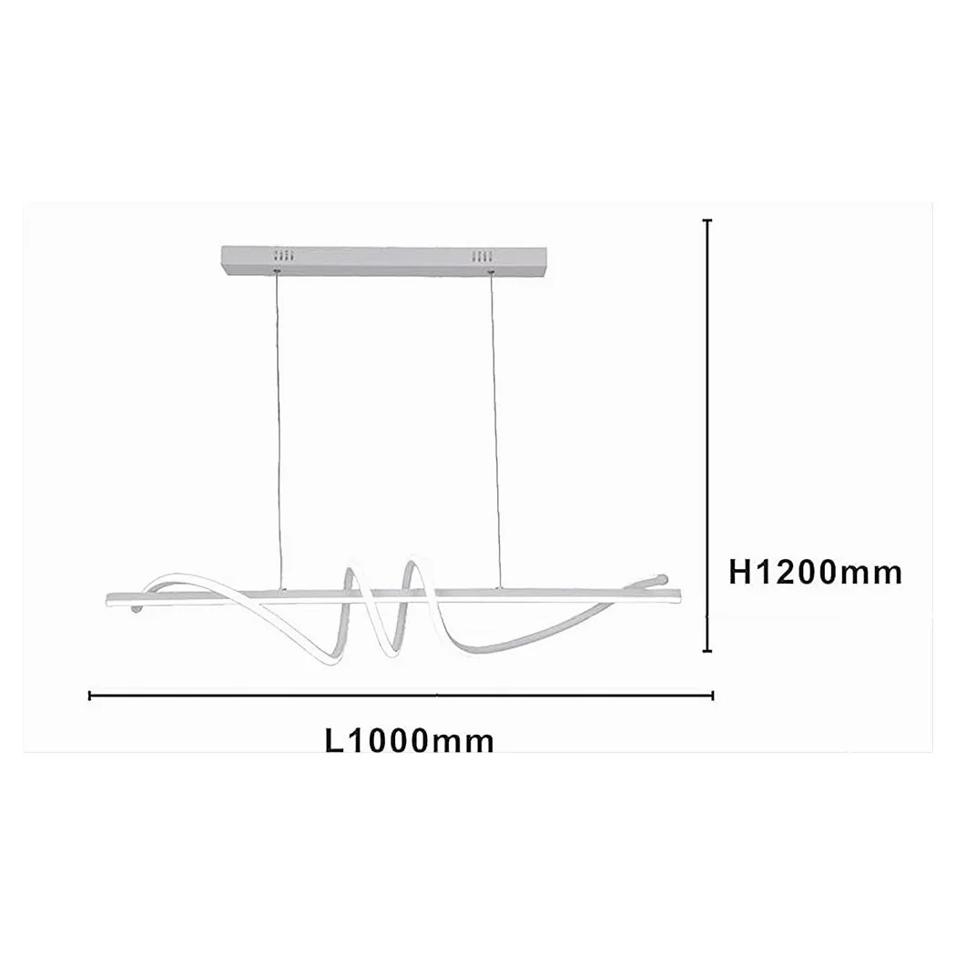Colgante araña LED 65W Spiral blanco ondulado 4000K Horizontal Vortex 32422