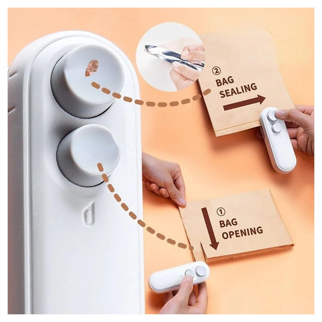 MINI SIGILLANTE 2 EN 1 USB RECARICAL PORTABLE A SIGILLARE SACCHETTI