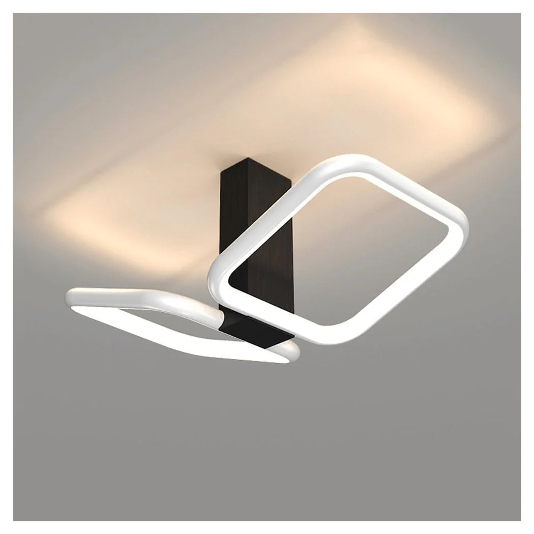 20W LED Techo LED 2 Cuadrados Diseño Blanco Lámpara de techo moderna 50568