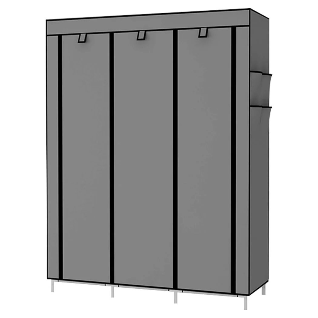 Ropa organizadora del gabinete en lienzo con 2 binarios SUBASTADORES SUSPENDIDOS 6 estantes