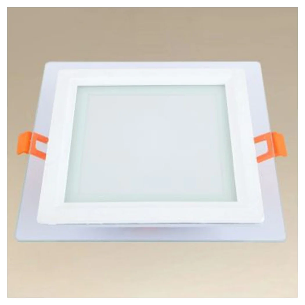 LED PANNEL INCASSO LUCE 3000K-6500K 12W QUADRATO AM-CS-12 CON BORD TRANSPARENT 00687