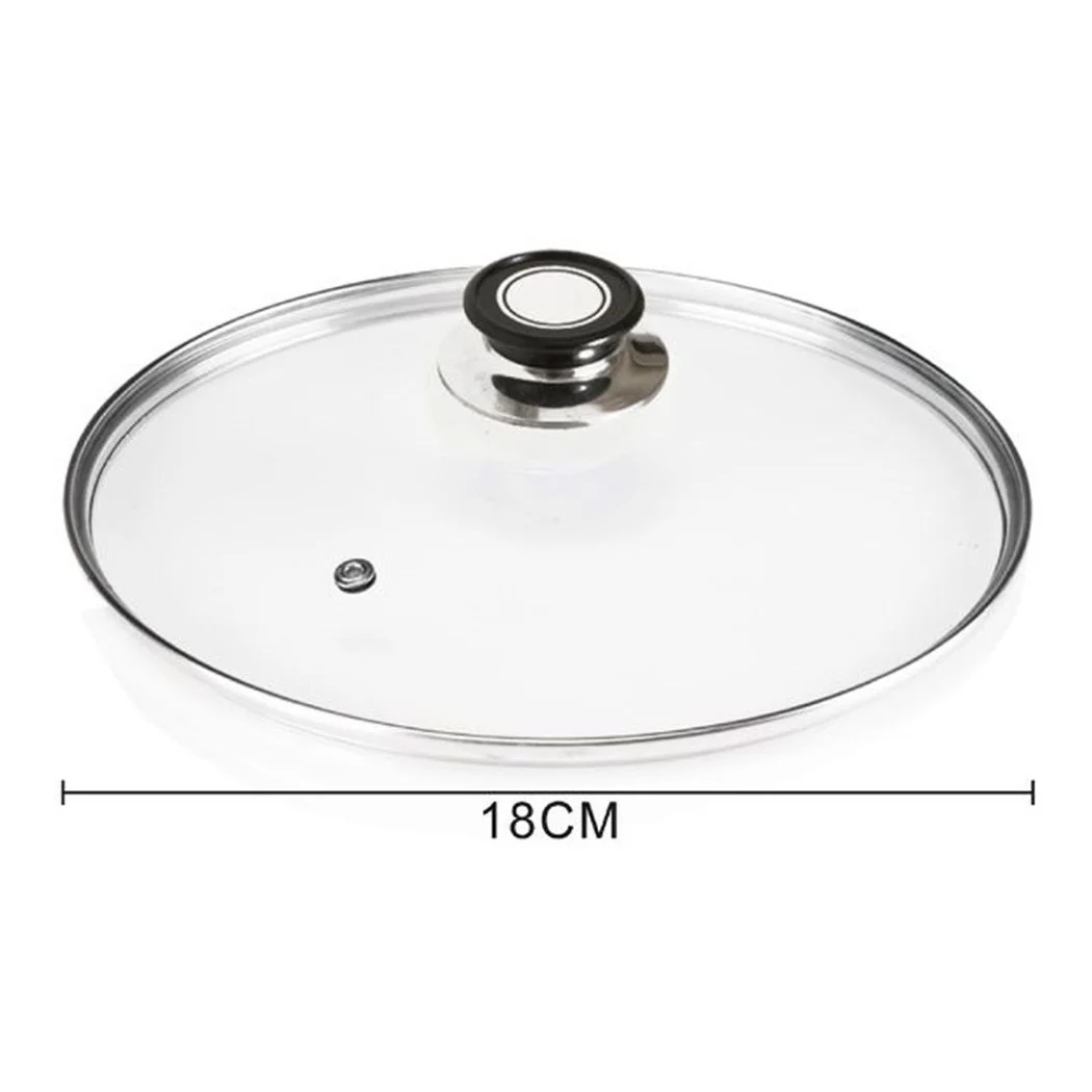Cubierta de cristal accesorio para bandeja universal de bandeja con agujero de vapor Ø18-26-30cm