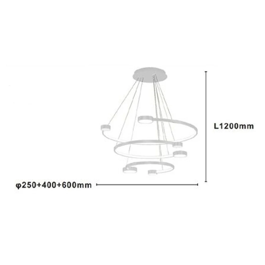 LED 65W 3 SEEDS CERREES CON TELECOMANDO DESIGN MODERN BIANCO 71378
