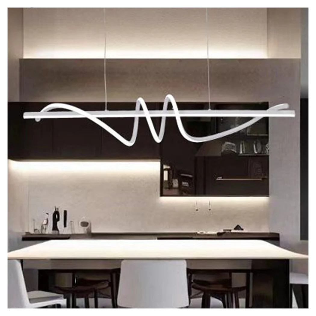 LED Lámpara suspendida 65W White Wavy Spiral Horizontal Vortex Light 3000K-6500K 01141