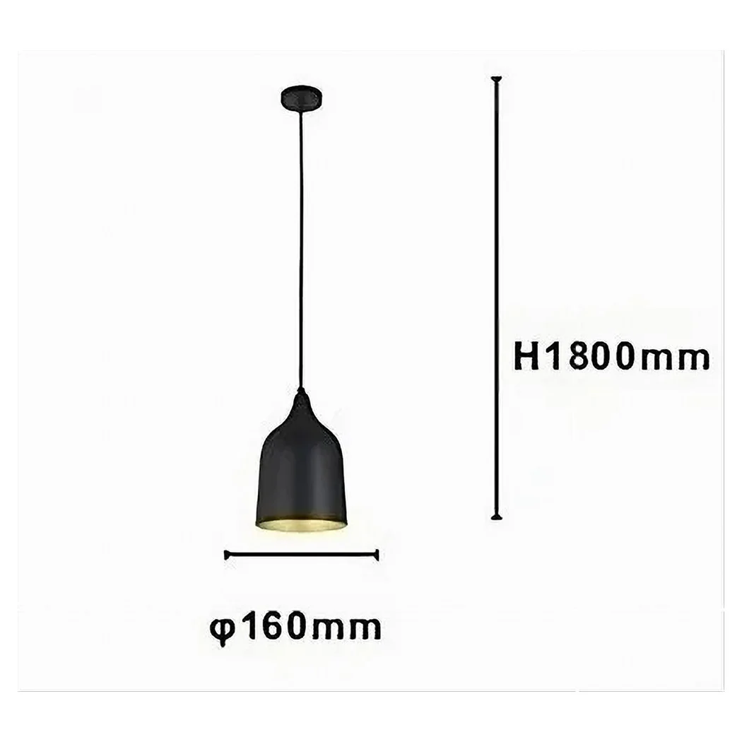 Colgante Araña E27 Hierro Contemporáneo Contemporáneo Pantalla Black Bell 33290 Oro