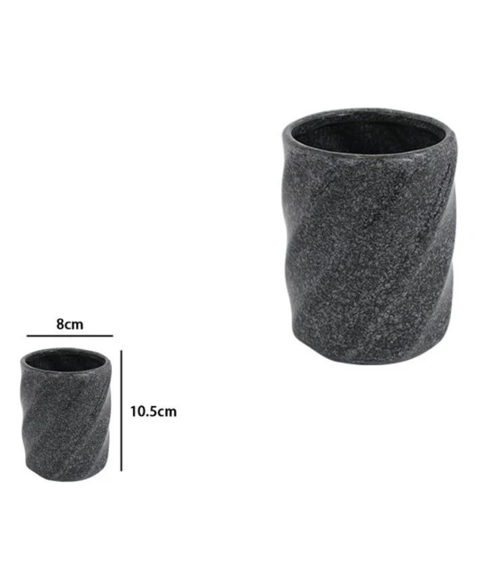 Cabeza de ducha de ducha multi-ajustable 25x12cm 87134 Cuarto de baño gris negro redondo