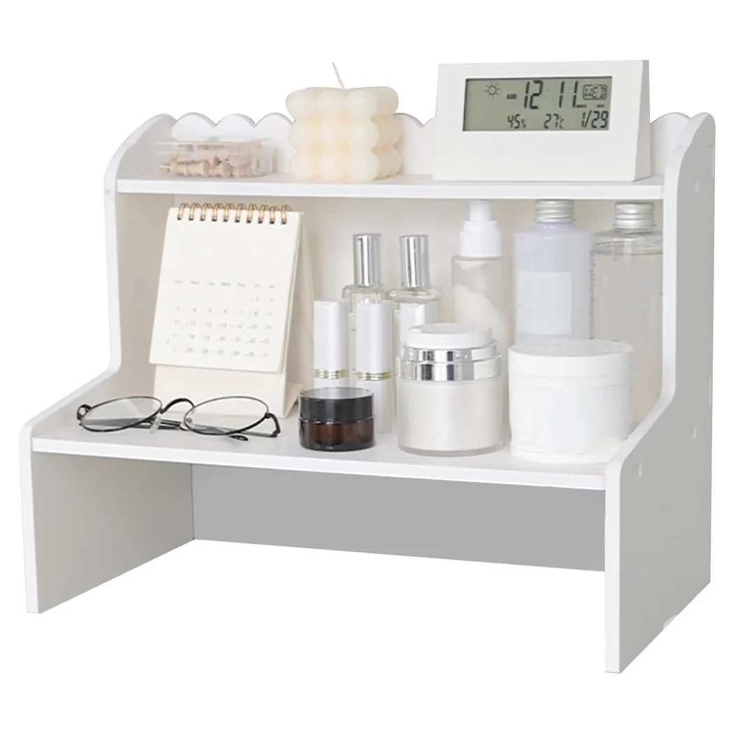 Mesa de madera Mostrar estante multicapa para organizador cosméticos