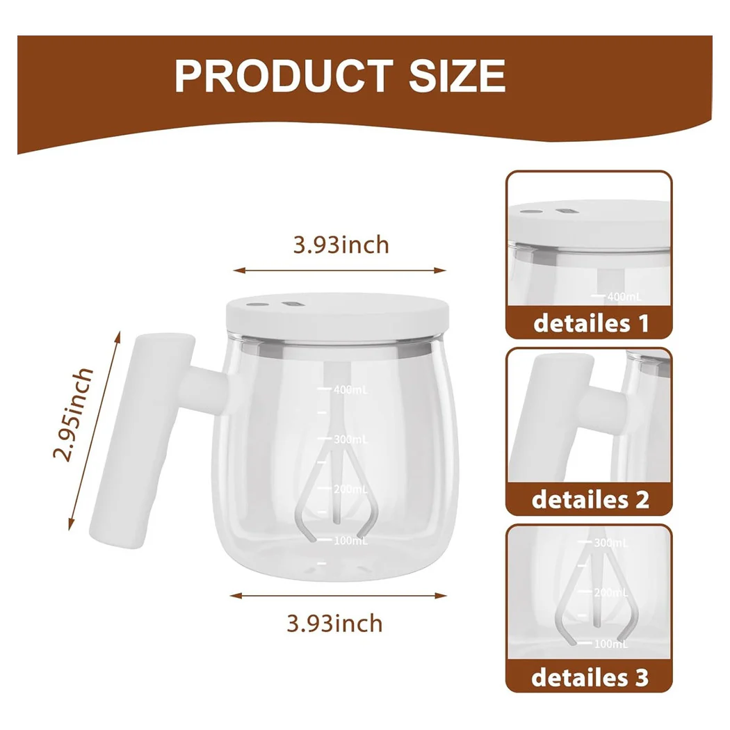 Taza de agitación automática 400ml Automaculación Copa Automática para café Milk Tea Chocolate