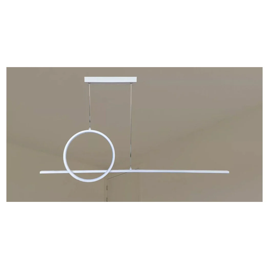 Leche de suspensión LED 48W Diseño Círculo Círculo Línea moderna Lámpara IP20 blanca 01189