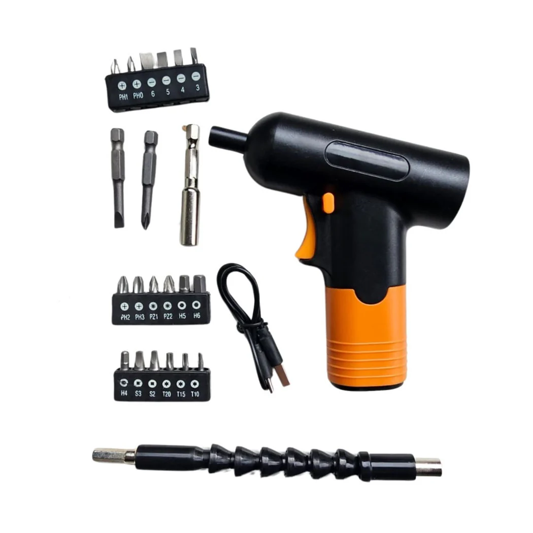 Destornillador Mini Destornillador eléctrico Batería recargable 21 PCS Cable USB